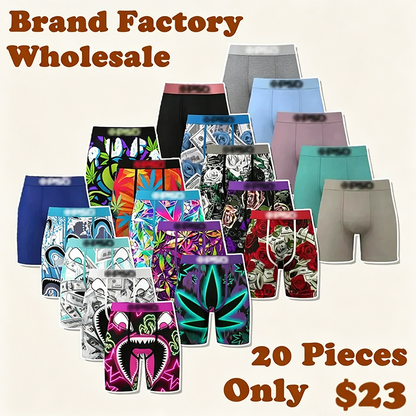 🩳Men's Novelty Graphic Long Leg Boxer Briefs