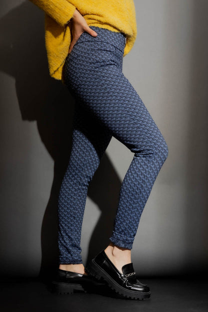 Denim Hearts High Waist Zip Pant
