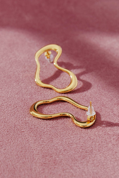 Free Gift - Gold Wave Earrings