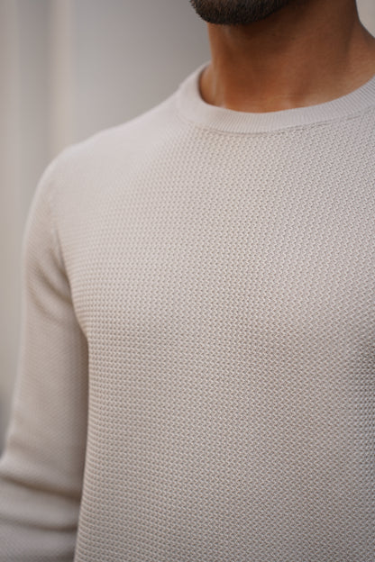 Capo CABLE Knit Jumper - Stone