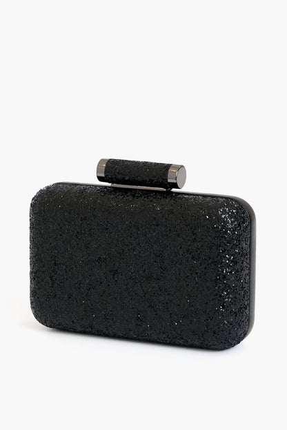 Black Rosie Glitter Clutch