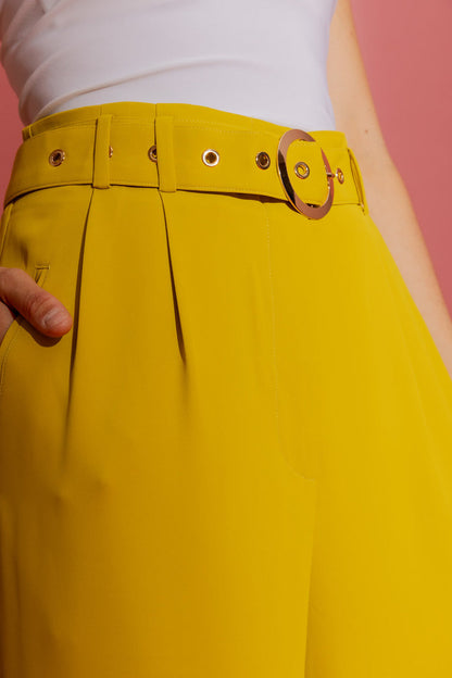 Charteuse Euro Cleo Pant Chartreuse